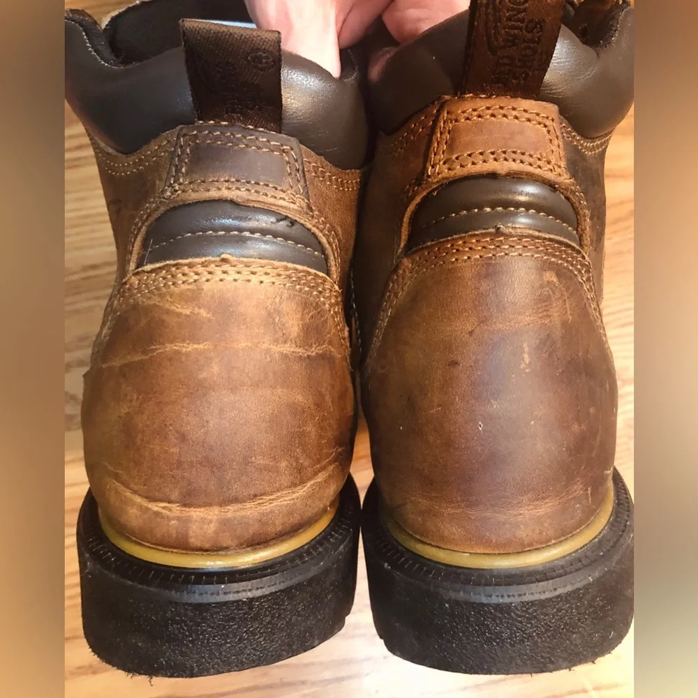 Red Wing 912 Brown Leather 6” Ankle Boots Mens size 11.5 Soft Toe USA made